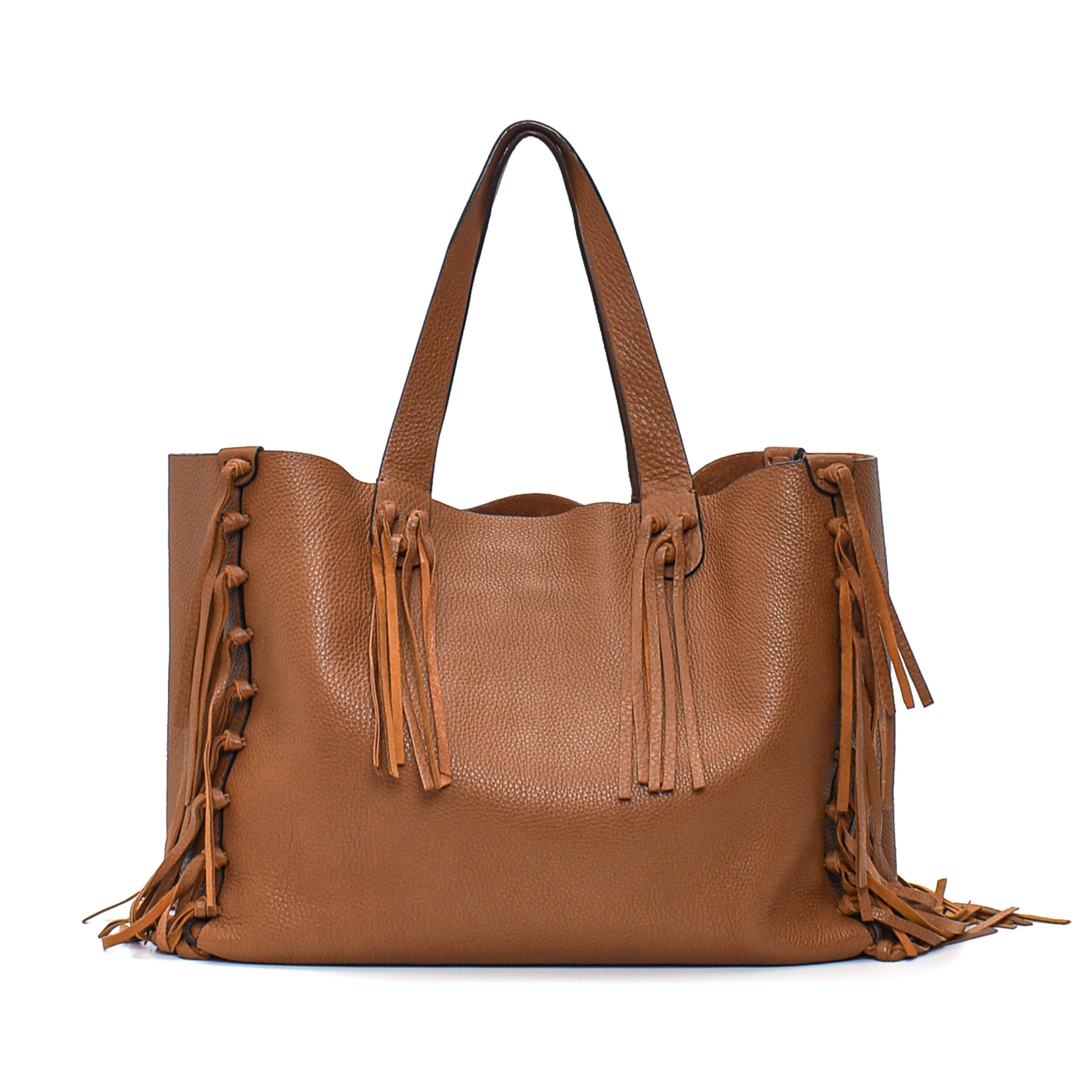 Valentino - Tabac Leather Rockee Shoulder Bag